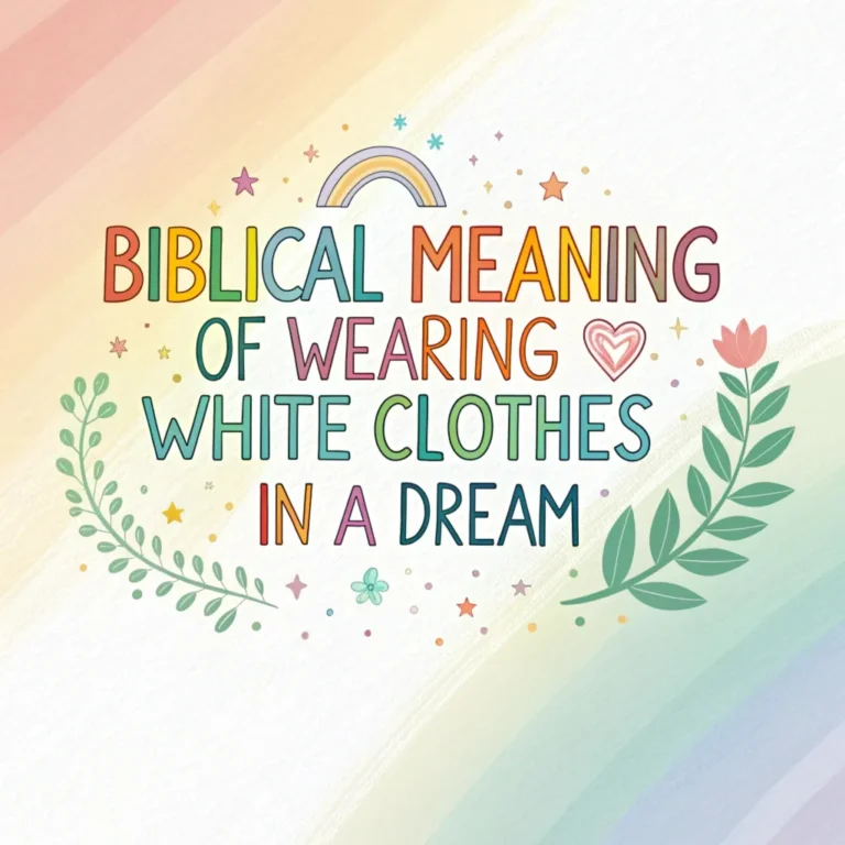 Biblical Meaning of Wearing White Clothes in a Dream