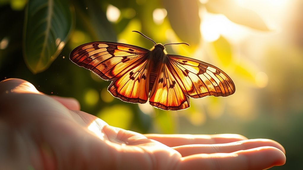 moth landing signifies spiritual messages