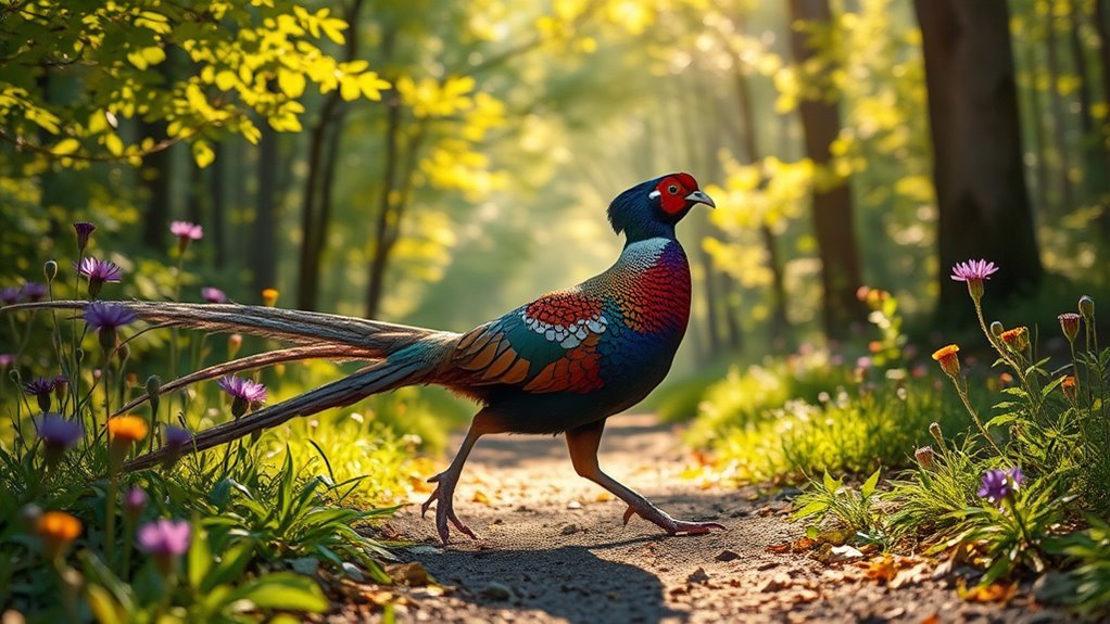pheasant crossing signifies guidance