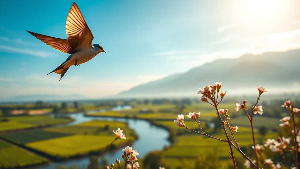 swallows symbolize spiritual messages
